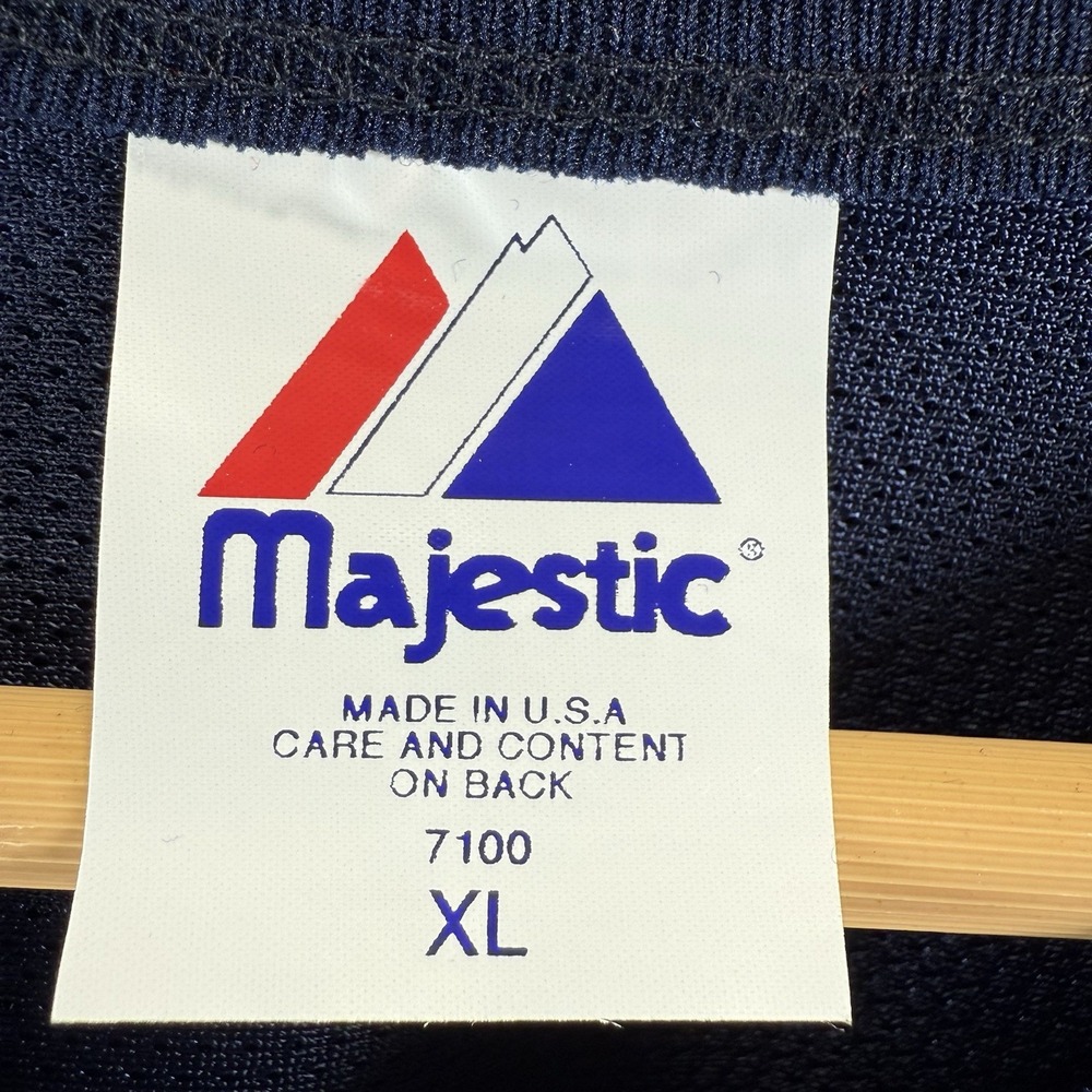 Vintage Majestic Men's‎ Blue Athletic Mesh Practice Football Jersey Size XL USA - Picture 4 of 11